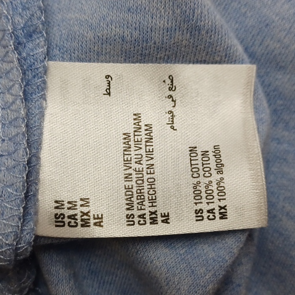 Karen Scott Cotton Zip-Neck Top, Light Blue Heather - Picture 9 of 10